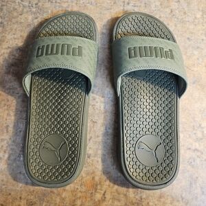 Puma Olive Slide Sandals